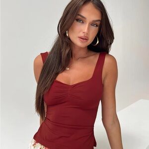 Rehna top burgundy, Princess Polly!